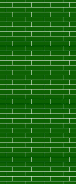 Green Brickslips Tile Acrylic Shower Wall Panel 2440mm x 1220mm (3mm Thick) - CladdTech