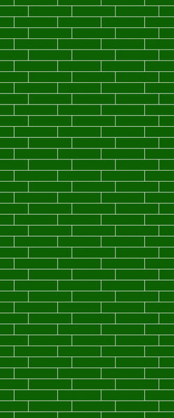 Green Brickslips Tile Acrylic Shower Wall Panel 2440mm x 1220mm (3mm Thick) - CladdTech
