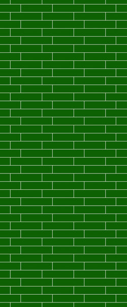 Green Brickslips Tile Acrylic Shower Wall Panel 2440mm x 1220mm (3mm Thick) - CladdTech