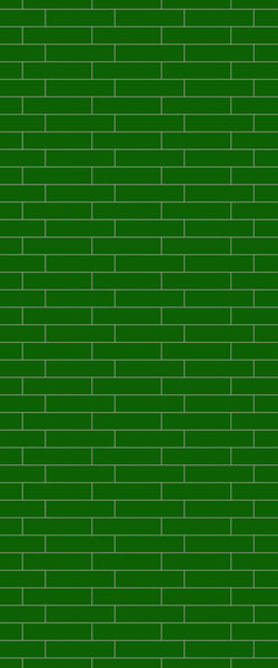 Green Brickslips Tile Acrylic Shower Wall Panel 2440mm x 1220mm (3mm Thick) - CladdTech