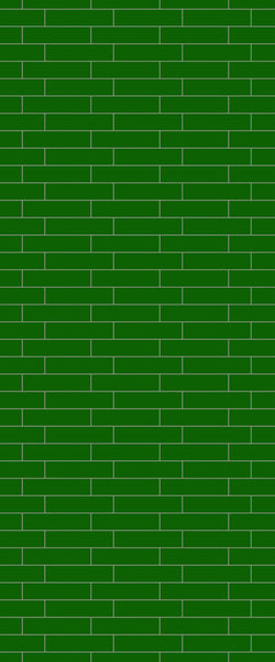 Green Brickslips Tile Acrylic Shower Wall Panel 2440mm x 1220mm (3mm Thick) - CladdTech