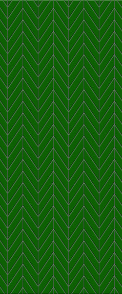 Green Chevron Tile Acrylic Shower Wall Panel 2440mm x 1220mm (3mm Thick) - CladdTech