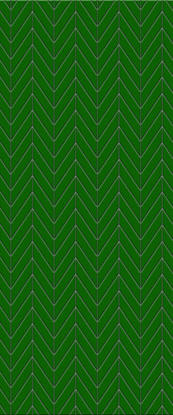 Green Chevron Tile Acrylic Shower Wall Panel 2440mm x 1220mm (3mm Thick) - CladdTech