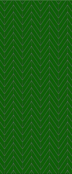 Green Chevron Tile Acrylic Shower Wall Panel 2440mm x 1220mm (3mm Thick) - CladdTech