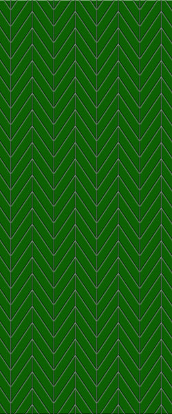 Green Chevron Tile Acrylic Shower Wall Panel 2440mm x 1220mm (3mm Thick) - CladdTech