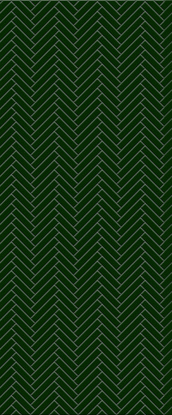 Green Single Herringbone Tile Acrylic Shower Wall Panel 2440mm x 1220mm (3mm Thick) - CladdTech