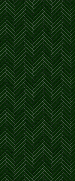 Green Single Herringbone Tile Acrylic Shower Wall Panel 2440mm x 1220mm (3mm Thick) - CladdTech
