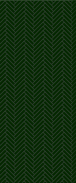 Green Single Herringbone Tile Acrylic Shower Wall Panel 2440mm x 1220mm (3mm Thick) - CladdTech