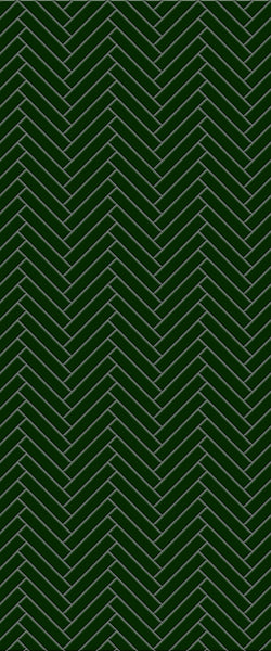 Green Double Herringbone Tile Acrylic Shower Wall Panel 2440mm x 1220mm (3mm Thick)