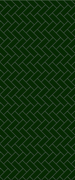 Green Diagonal Herringbone Tile Acrylic Shower Wall Panel 2440mm x 1220mm (3mm Thick) - CladdTech