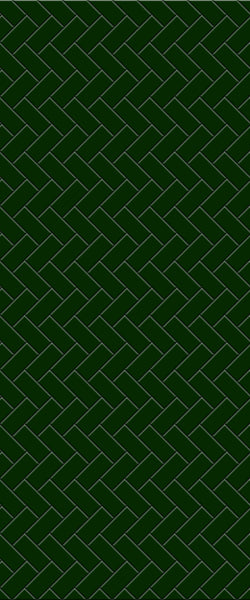 Green Diagonal Herringbone Tile Acrylic Shower Wall Panel 2440mm x 1220mm (3mm Thick) - CladdTech