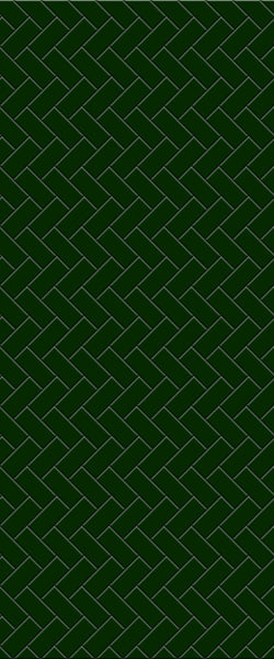 Green Diagonal Herringbone Tile Acrylic Shower Wall Panel 2440mm x 1220mm (3mm Thick) - CladdTech