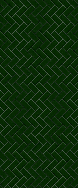 Green Diagonal Herringbone Tile Acrylic Shower Wall Panel 2440mm x 1220mm (3mm Thick) - CladdTech