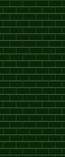 Green Subway Tile Acrylic Shower Wall Panel 2440mm x 1220mm - CladdTech