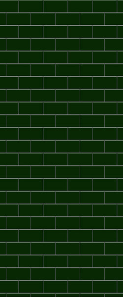 Green Subway Tile Acrylic Shower Wall Panel 2440mm x 1220mm - CladdTech