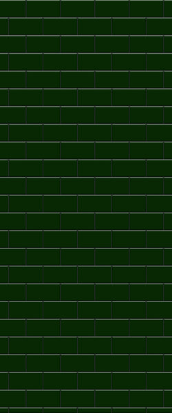 Green Subway Tile Acrylic Shower Wall Panel 2440mm x 1220mm - CladdTech