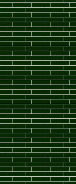Green Brickslips Tile Acrylic Shower Wall Panel 2440mm x 1220mm (3mm Thick) - CladdTech