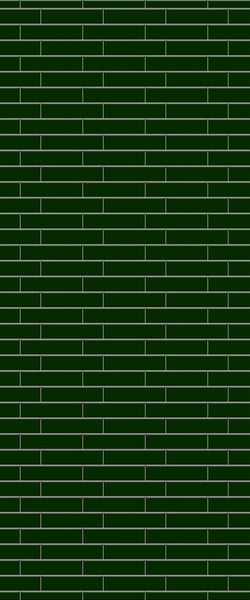 Green Brickslips Tile Acrylic Shower Wall Panel 2440mm x 1220mm (3mm Thick) - CladdTech