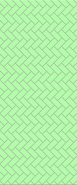 Green Diagonal Herringbone Tile Acrylic Shower Wall Panel 2440mm x 1220mm (3mm Thick) - CladdTech
