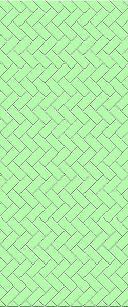 Green Diagonal Herringbone Tile Acrylic Shower Wall Panel 2440mm x 1220mm (3mm Thick) - CladdTech