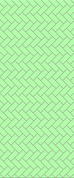 Green Diagonal Herringbone Tile Acrylic Shower Wall Panel 2440mm x 1220mm (3mm Thick) - CladdTech