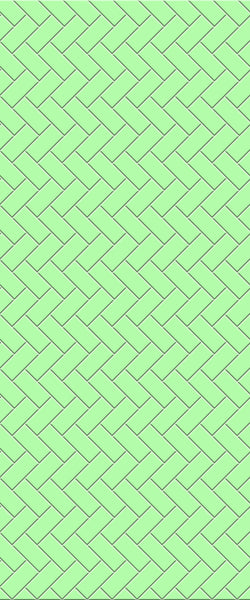 Green Diagonal Herringbone Tile Acrylic Shower Wall Panel 2440mm x 1220mm (3mm Thick) - CladdTech