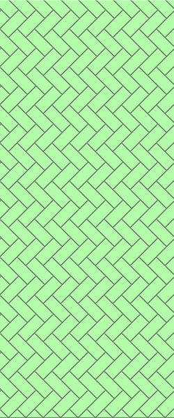 Green Diagonal Herringbone Tile Acrylic Shower Wall Panel 2440mm x 1220mm (3mm Thick) - CladdTech