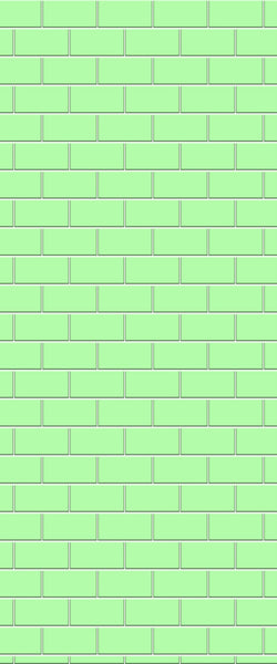 Green Subway Tile Acrylic Shower Wall Panel 2440mm x 1220mm - CladdTech