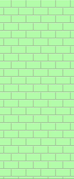 Green Subway Tile Acrylic Shower Wall Panel 2440mm x 1220mm - CladdTech