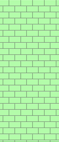 Green Subway Tile Acrylic Shower Wall Panel 2440mm x 1220mm - CladdTech