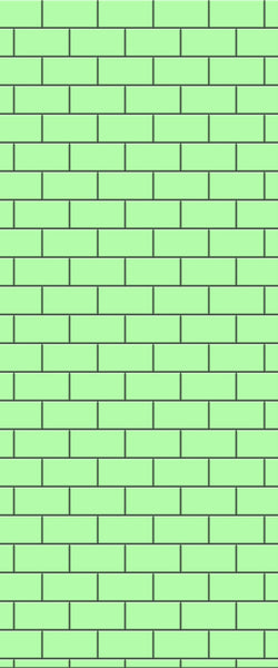 Green Subway Tile Acrylic Shower Wall Panel 2440mm x 1220mm - CladdTech