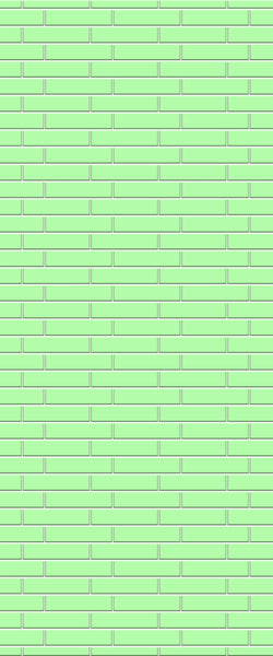 Green Brickslips Tile Acrylic Shower Wall Panel 2440mm x 1220mm (3mm Thick) - CladdTech
