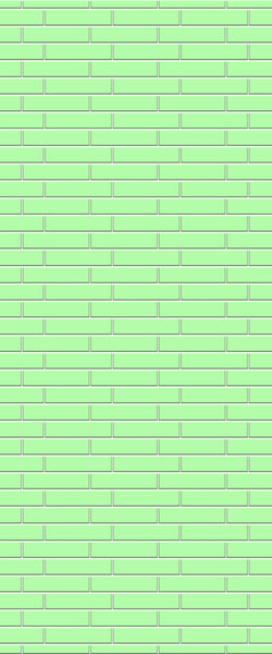 Green Brickslips Tile Acrylic Shower Wall Panel 2440mm x 1220mm (3mm Thick) - CladdTech