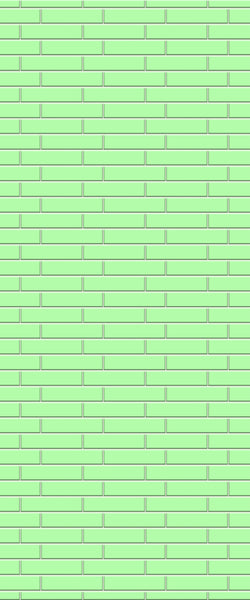 Green Brickslips Tile Acrylic Shower Wall Panel 2440mm x 1220mm (3mm Thick) - CladdTech