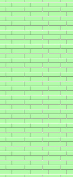 Green Brickslips Tile Acrylic Shower Wall Panel 2440mm x 1220mm (3mm Thick) - CladdTech