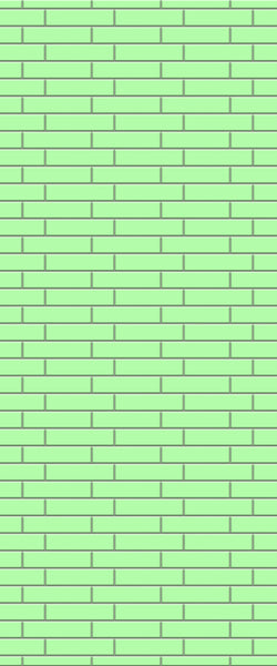 Green Brickslips Tile Acrylic Shower Wall Panel 2440mm x 1220mm (3mm Thick) - CladdTech