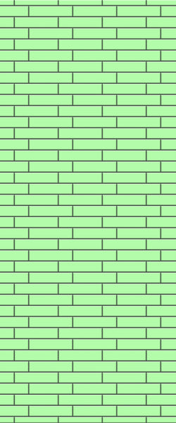 Green Brickslips Tile Acrylic Shower Wall Panel 2440mm x 1220mm (3mm Thick) - CladdTech