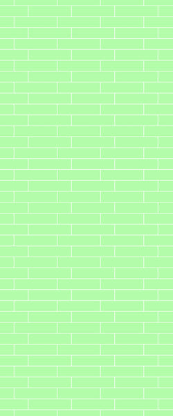 Green Brickslips Tile Acrylic Shower Wall Panel 2440mm x 1220mm (3mm Thick) - CladdTech