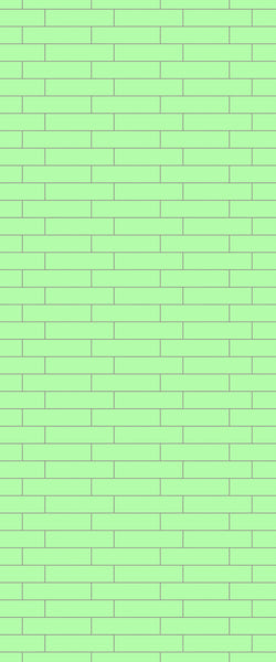 Green Brickslips Tile Acrylic Shower Wall Panel 2440mm x 1220mm (3mm Thick) - CladdTech