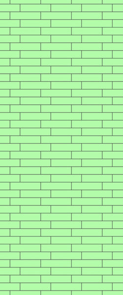 Green Brickslips Tile Acrylic Shower Wall Panel 2440mm x 1220mm (3mm Thick) - CladdTech