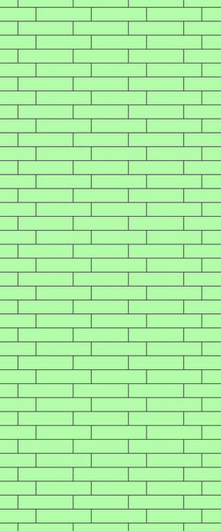 Green Brickslips Tile Acrylic Shower Wall Panel 2440mm x 1220mm (3mm Thick) - CladdTech