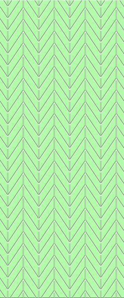 Green Chevron Tile Acrylic Shower Wall Panel 2440mm x 1220mm (3mm Thick) - CladdTech