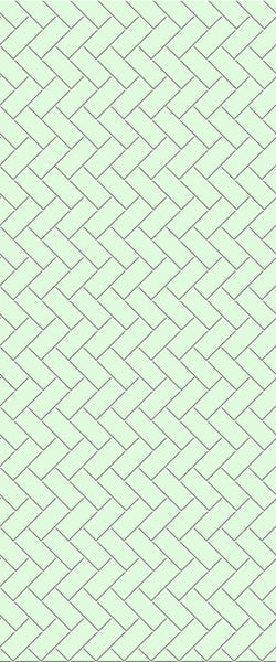 Green Diagonal Herringbone Tile Acrylic Shower Wall Panel 2440mm x 1220mm (3mm Thick) - CladdTech