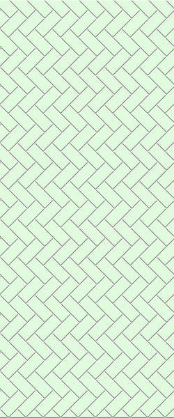Green Diagonal Herringbone Tile Acrylic Shower Wall Panel 2440mm x 1220mm (3mm Thick) - CladdTech