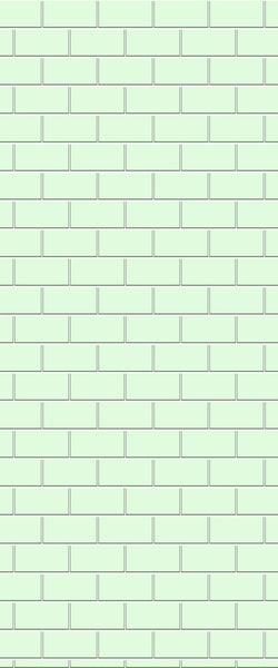Green Subway Tile Acrylic Shower Wall Panel 2440mm x 1220mm - CladdTech