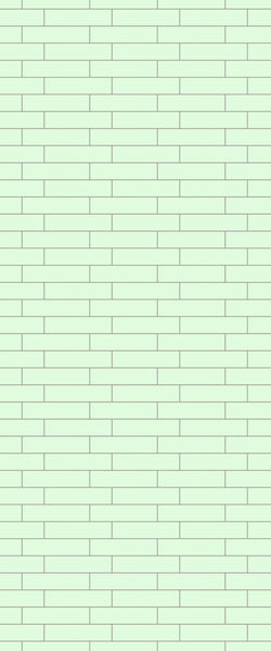 Green Brickslips Tile Acrylic Shower Wall Panel 2440mm x 1220mm (3mm Thick) - CladdTech