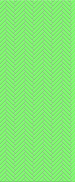 Green Single Herringbone Tile Acrylic Shower Wall Panel 2440mm x 1220mm (3mm Thick) - CladdTech