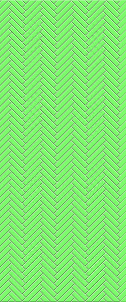Green Single Herringbone Tile Acrylic Shower Wall Panel 2440mm x 1220mm (3mm Thick) - CladdTech