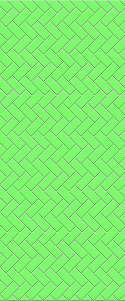 Green Diagonal Herringbone Tile Acrylic Shower Wall Panel 2440mm x 1220mm (3mm Thick) - CladdTech