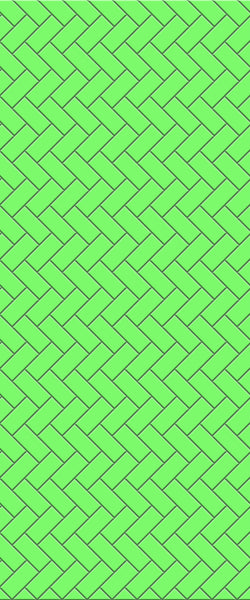 Green Diagonal Herringbone Tile Acrylic Shower Wall Panel 2440mm x 1220mm (3mm Thick) - CladdTech